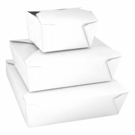 Contenitore di Cibo Bianco 11,3x9x6,4cm 780ml (50 Pezzi)