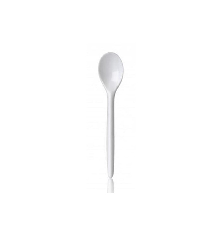 Cucchiaino Plastica Luxury Bianco 123 mm (100 Pezzi)