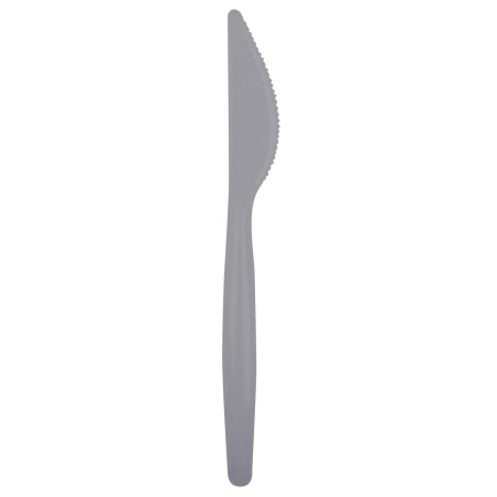 Coltello di Plastica Easy PS Grigio 185mm (20 Pezzi)