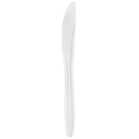 Coltello di Plastica Easy PP Bianco 175mm (1500 Pezzi)