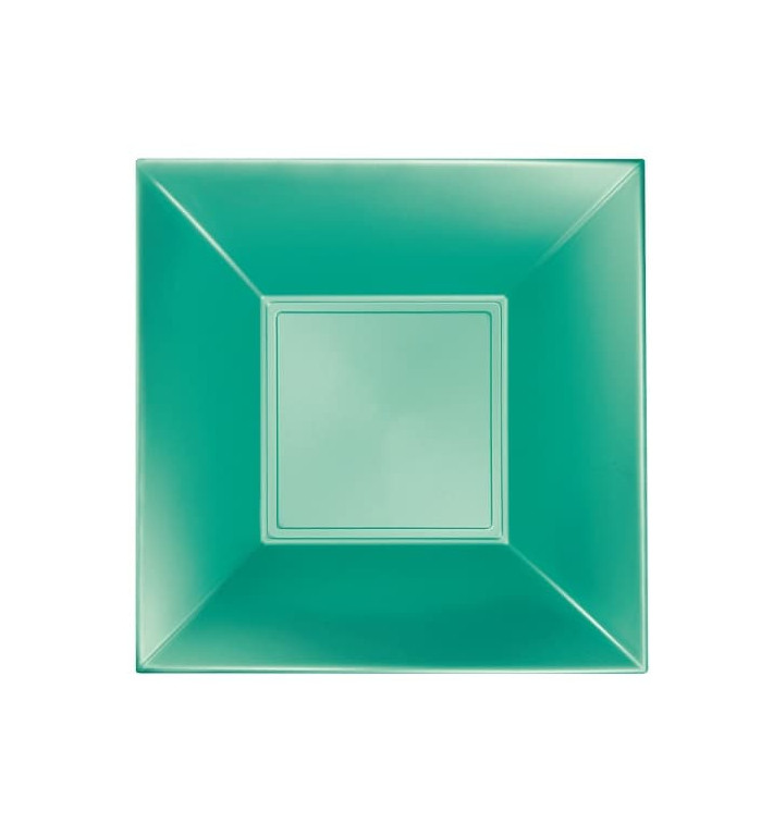 Piatto Plastica Fondo Verde Pearl Nice PP 180mm (300 Pezzi)