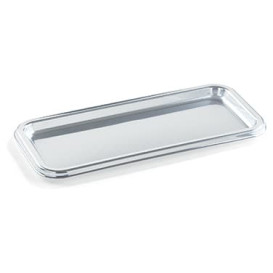 Vassoio Plastica Rettangolare Argento 35X16 cm (50 Pezzi)