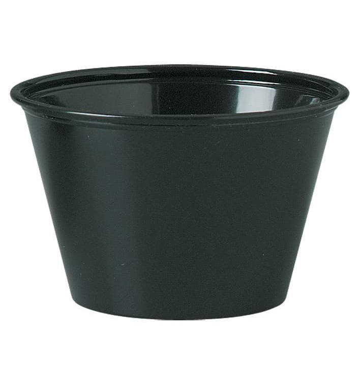 Contenitore per Salse PS Nero 120ml Ø7,3cm (250 Pezzi)