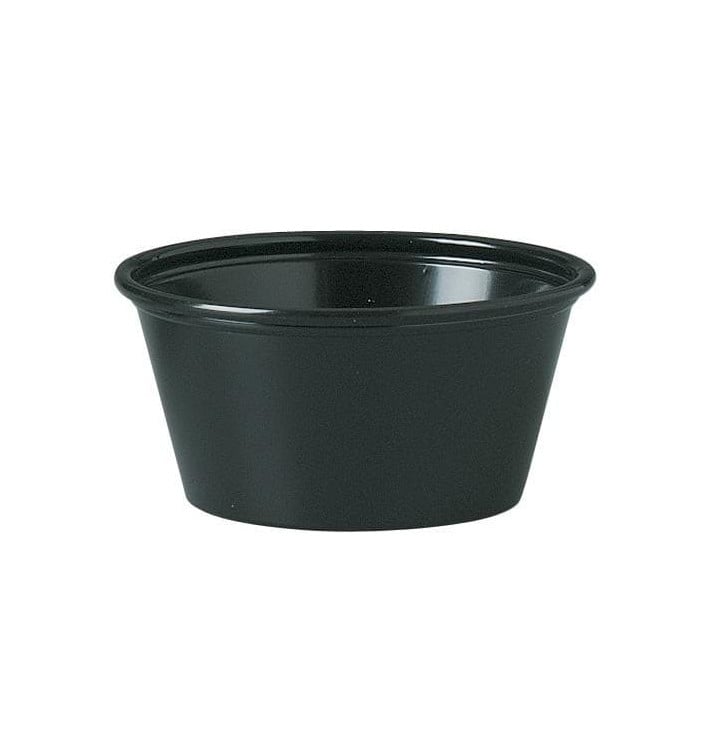 Contenitore per Salse PS Nero 60ml Ø6,6cm (250 Pezzi)