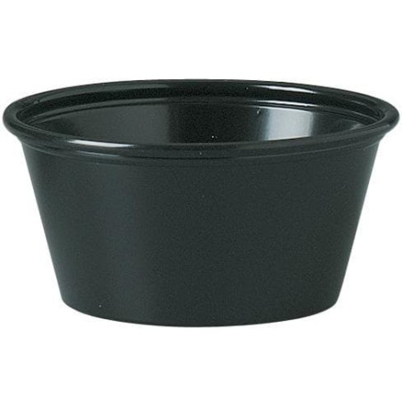 Contenitore per Salse PS Nero 60ml Ø6,6cm (250 Pezzi)