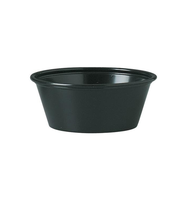 Contenitore per Salse PS Nero 44ml Ø6,6cm (250 Pezzi)