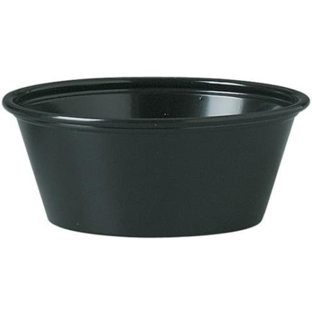 Contenitore per Salse PS Nero 44ml Ø6,6cm (2500 Pezzi)