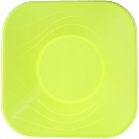 Ciotola Plastica PP "X-Table" Verde Acido 18x18cm (8 Pezzi)