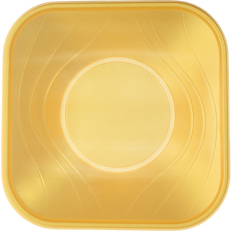 Ciotola Plastica PP "X-Table" Oro 18x18cm (120 Pezzi)