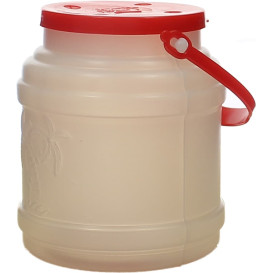 Bottiglia Cilindrica con Coperchio Traslucida 500ml (10 Pezzi)