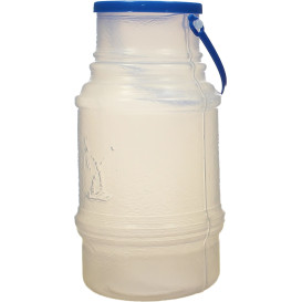 Bottiglia con Coperchio Cilindrica Tras. Traslucido 500ml (10 Pezzi)