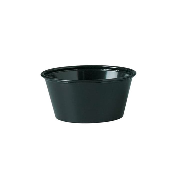 Contenitore per Salse PP Nero 100ml Ø7,3cm (2500 Pezzi)