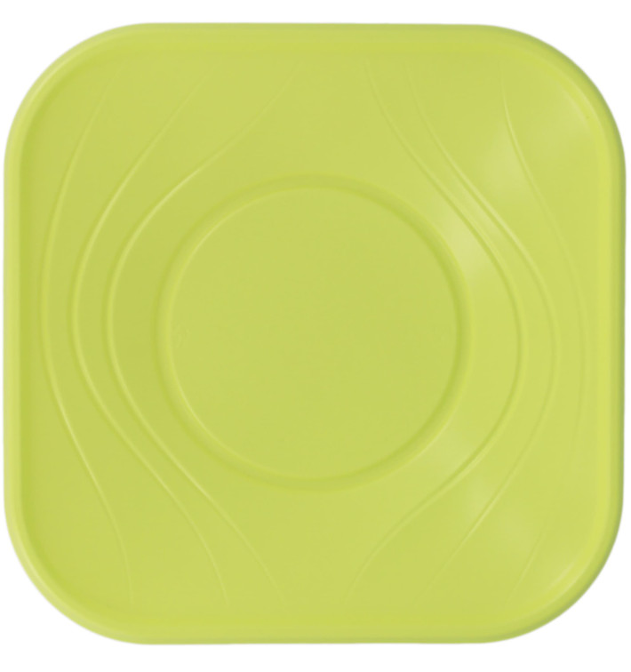 Ciotola Plastica PP "X-Table" Verde Acido 18x18cm (8 Pezzi)