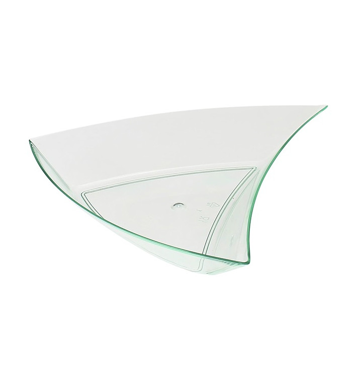 Salsera Degustazione Salsa Triangolo Verde trasp 12,5x12x2 cm (576 Pezzi)