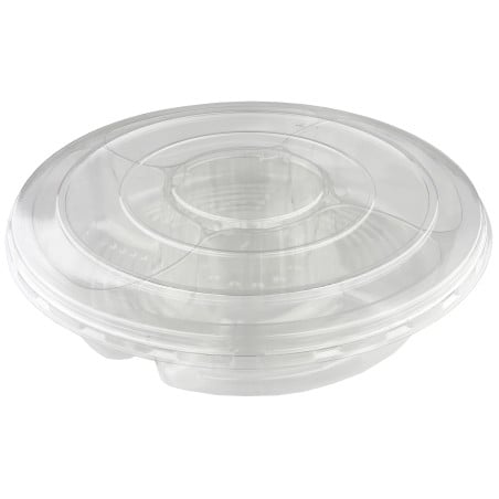 Ciotole di Plastica PET 5C e Coperchio Ø35x7cm (50 Pezzi)