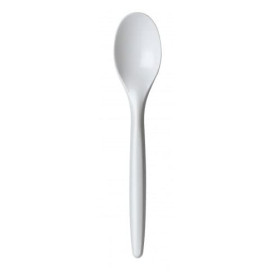Cucchiaino Plastica Luxury Bianco 123 mm (100 Pezzi)