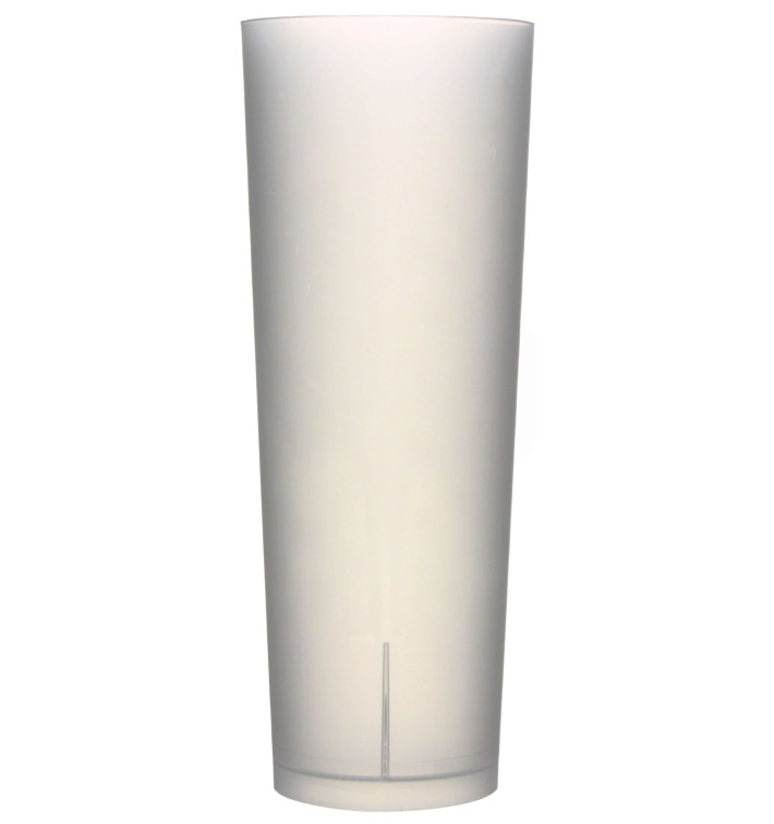 Bicchiere Tubo Riutilizzabile PP Traslucido 330ml (10 Pezzi)