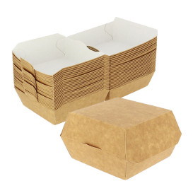 Scatola Kraft per Hamburger 12x12x7 cm (450 Pezzi)