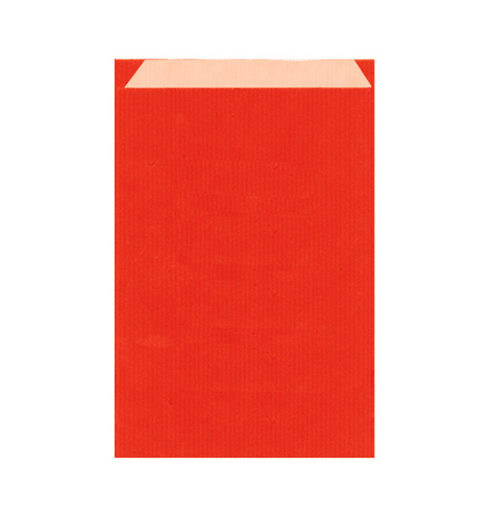 Sacchetto di Carta Kraft Rosso 19+8x35cm (125 Pezzi)