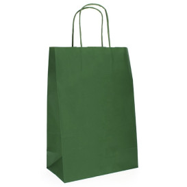 Buste Shopper in Carta Verde 80g 20+10x29 cm (50 Pezzi)