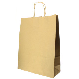 Buste Shopper in Carta Hawanna 100g 32+12x41 cm (200 Pezzi)