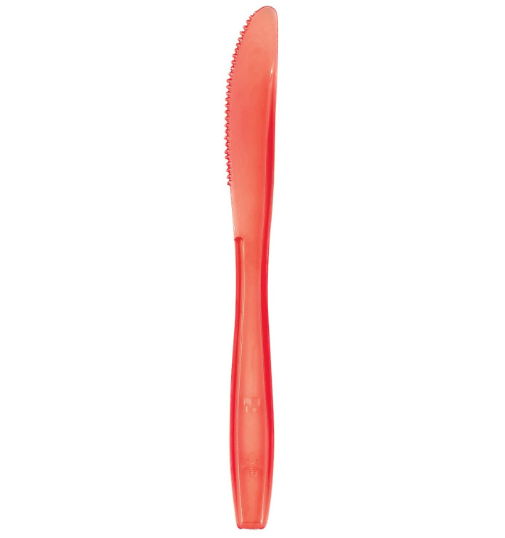 Coltello di Plastica PS Premium Rosso 190mm (1000 Pezzi)