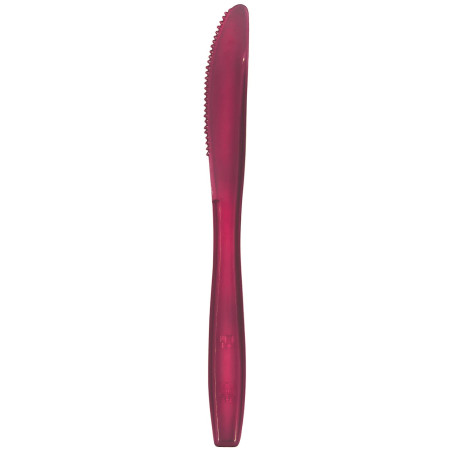 Coltello di Plastica PS Premium Bordò 190mm (50 Pezzi)