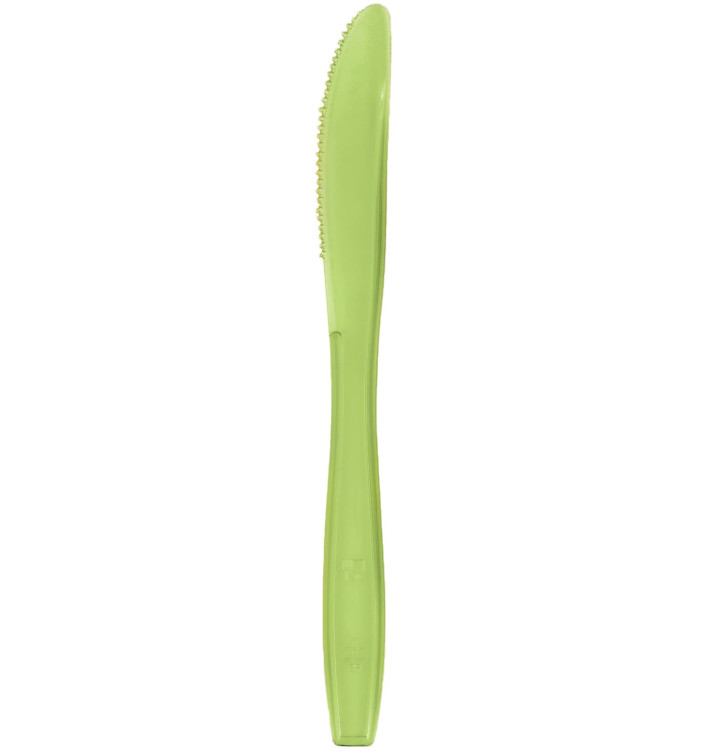 Coltello di Plastica PS Premium Verde Lime 190mm (50 Pezzi)