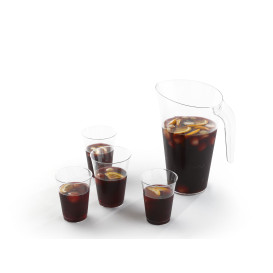 Bicchiere di Plastica PS Iniettato Trasparente 250 ml (25 Pezzi)