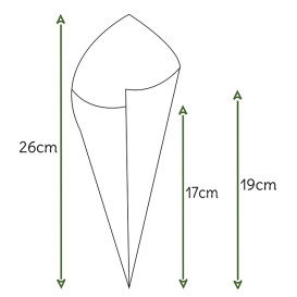 Cono di Carta Marrone 240mm 100g (2.000 Pezzi)