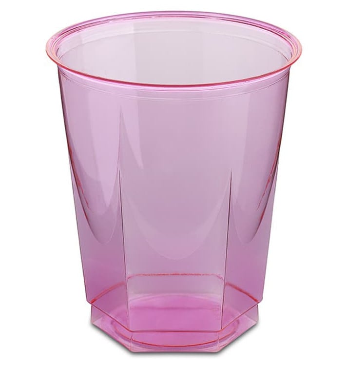 Bicchiere Plastica Esagonale PS Glas Fucsia 250ml (250 Uds)