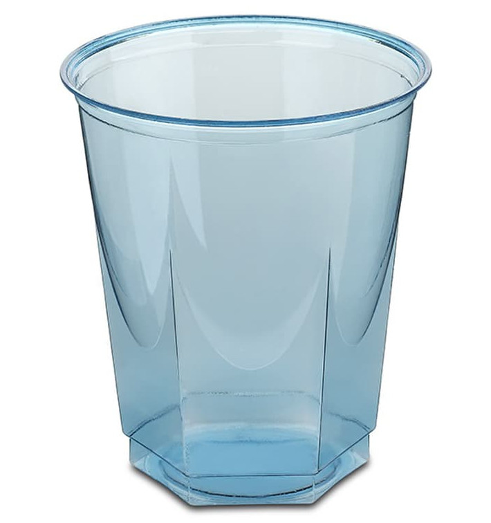 Bicchiere Plastica Esagonale PS Glas Turchese 250ml (10 Uds)