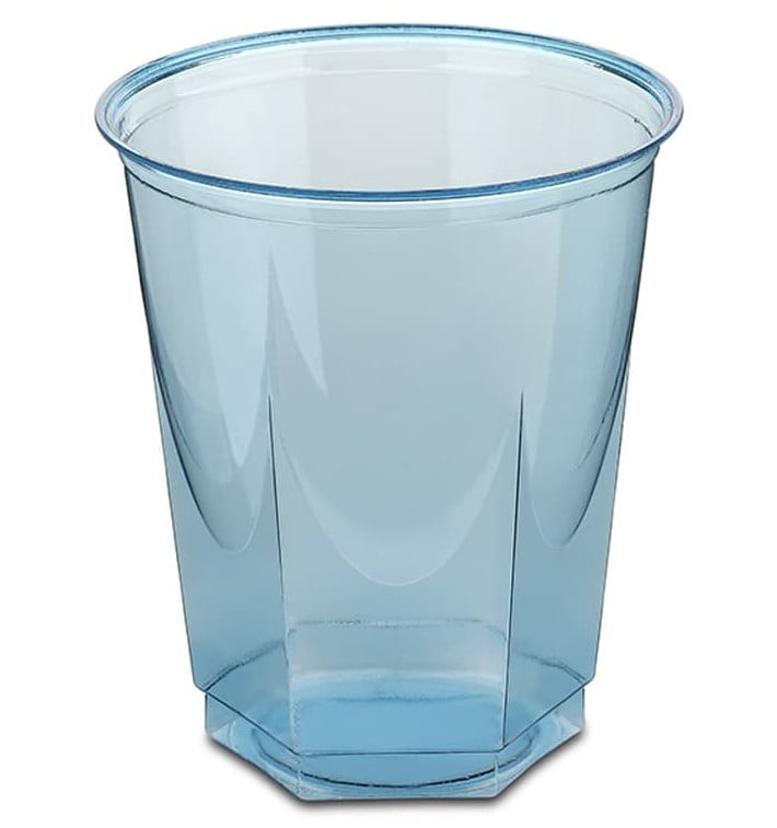 Bicchiere Plastica Esagonale PS Glas Turchese 250ml (250 Uds)