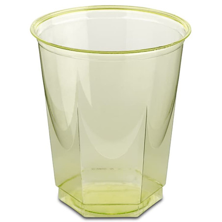 Bicchiere Plastica Esagonale PS Glas Pistacchio 250ml (10 Uds)