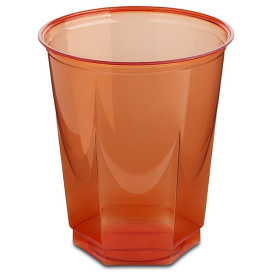 Bicchiere Plastica Esagonale PS Glas Rosso 250ml (10 Uds)