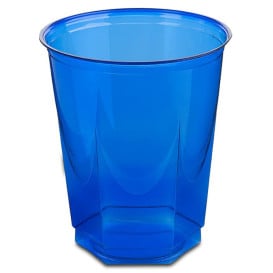 Bicchiere Plastica Esagonale PS Glas Blu 250ml (10 Uds)