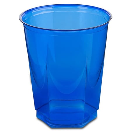 Bicchiere Plastica Esagonale PS Glas Blu 250ml (10 Uds)