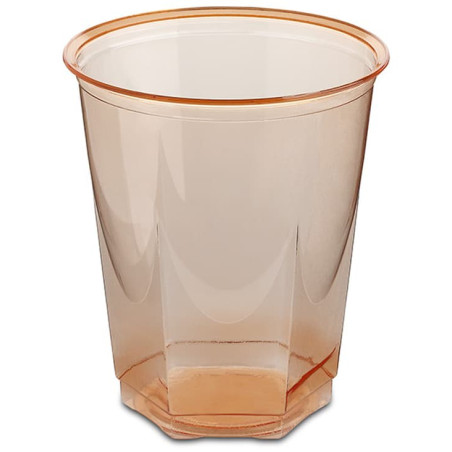 Bicchiere Plastica Esagonale PS Glas Arancione 250ml (10 Uds)