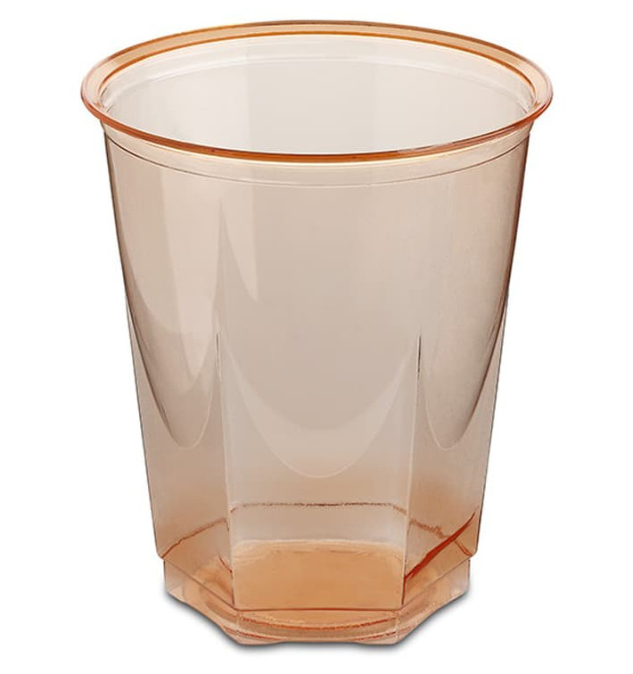 Bicchiere Plastica Esagonale PS Glas Arancione 250ml (250 Uds)