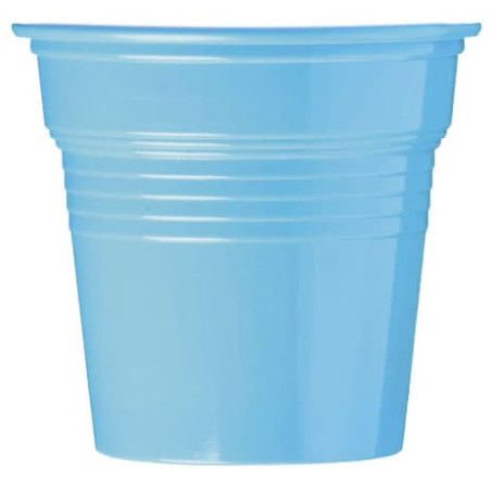 Bicchiere di Plastica PS Azurro 80ml Ø5,7cm (750 Pezzi)