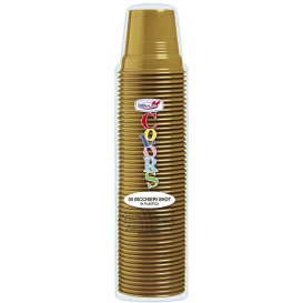 Bicchiere di Plastica PS Oro 80ml Ø5,7cm (50 Pezzi)