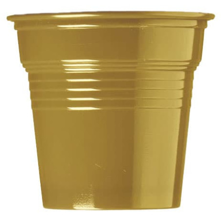 Bicchiere di Plastica PS Oro 80ml Ø5,7cm (50 Pezzi)