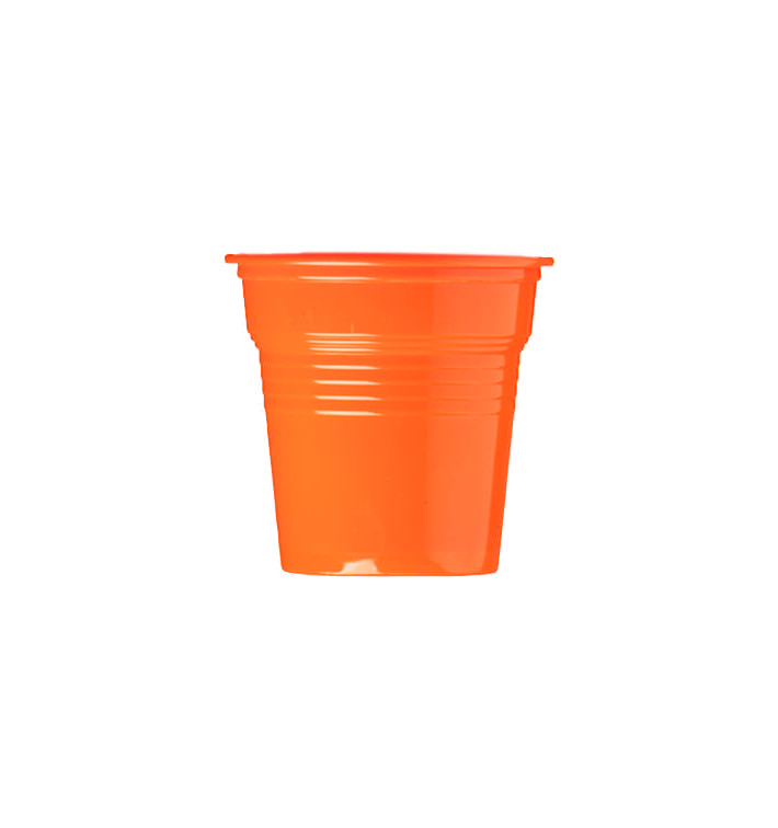 Bicchiere di Plastica PS Arancione 80ml Ø5,7cm (1500 Pezzi)