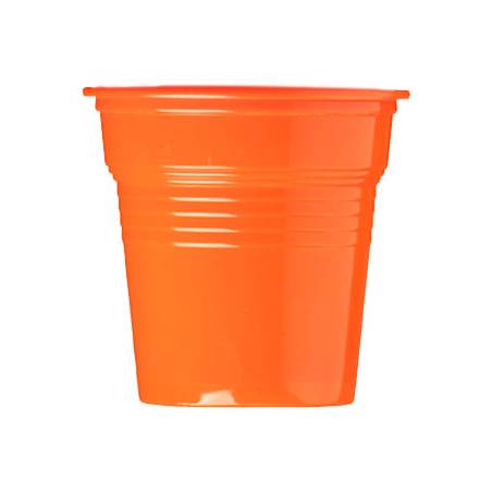 Bicchiere di Plastica PS Arancione 80ml Ø5,7cm (1500 Pezzi)