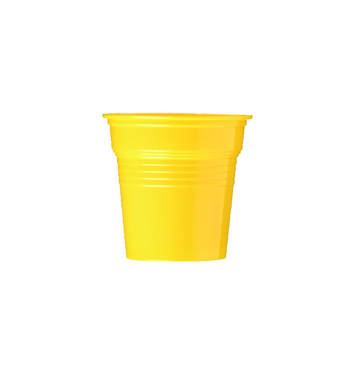 Bicchiere di Plastica PS Giallo 80ml Ø5,7cm (50 Pezzi)