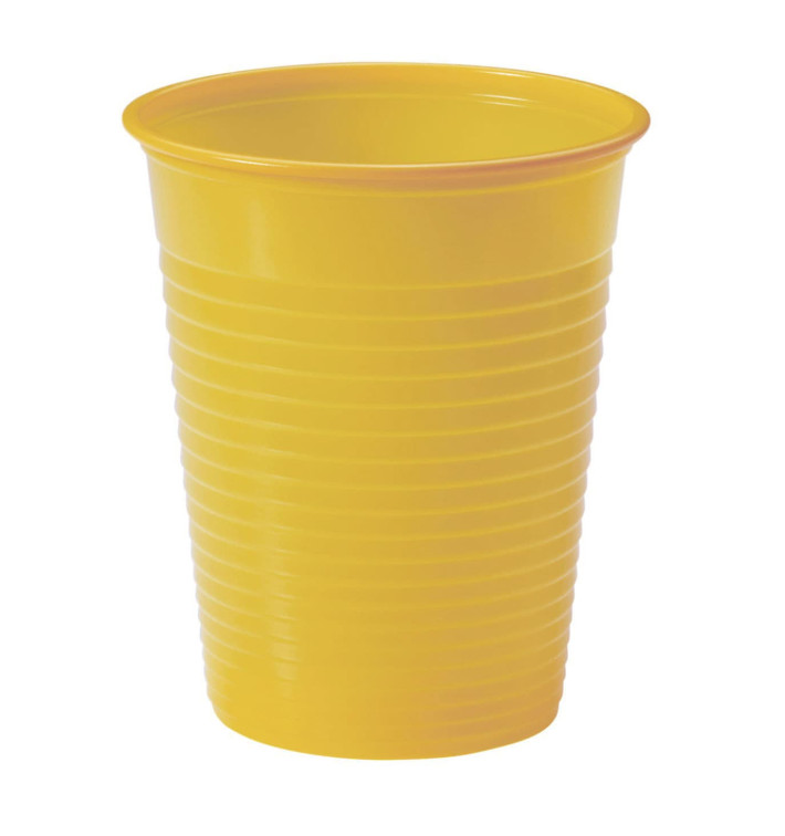 Bicchiere di Plastica PS Mango 200ml Ø7cm (50 Pezzi)