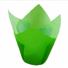 Pirottini Muffin Tulip Ø50x50/80 mm Verde (2000 Pezzi)