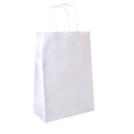 Buste Shopper in Carta Bianca 100g 25+13x33cm (200 Pezzi)