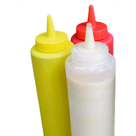 Dosatore per Salse Plastico Traslucido 240ml (6 Pezzi)