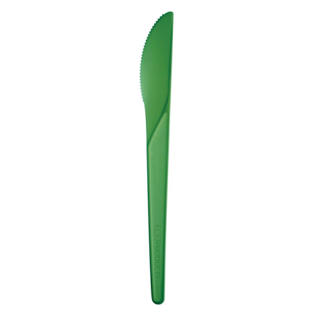 Coltello in CPLA Biodegradabile Verde 17,2cm (1.000 Pezzi)